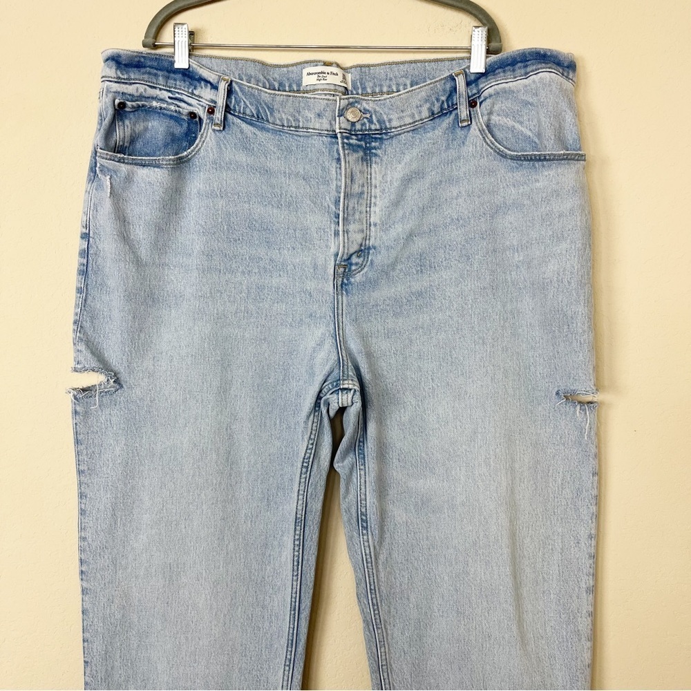 Abercrombie‎ & Fitch The Dad High Rise Thigh Cutout Jeans - Picture 5 of 14